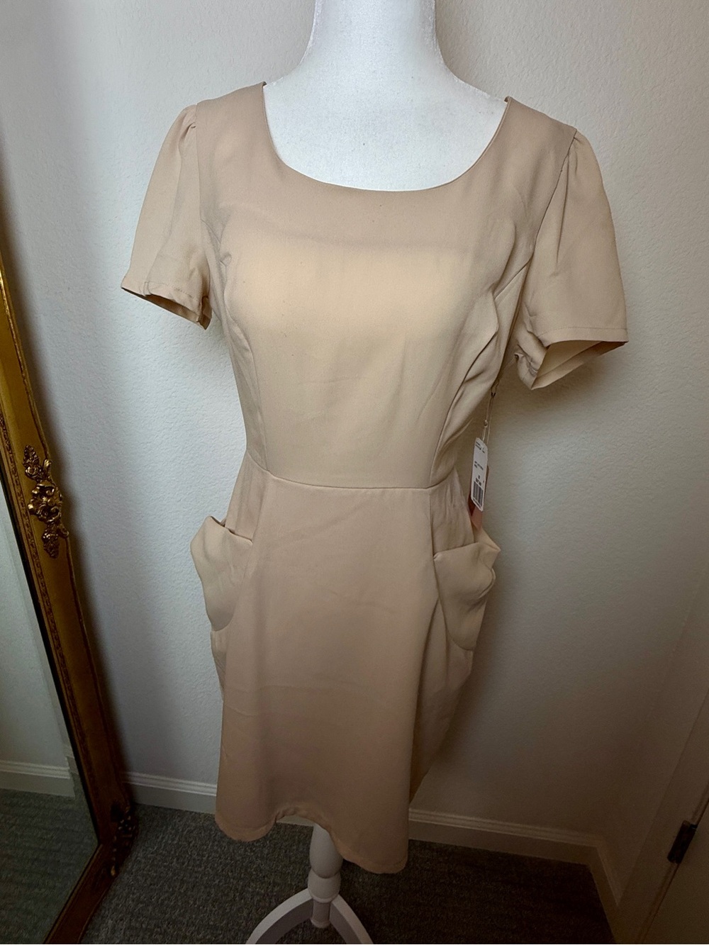Deadstock Love 21 Forever 21 Cream Mini Dress NWT Vintage 2010s M